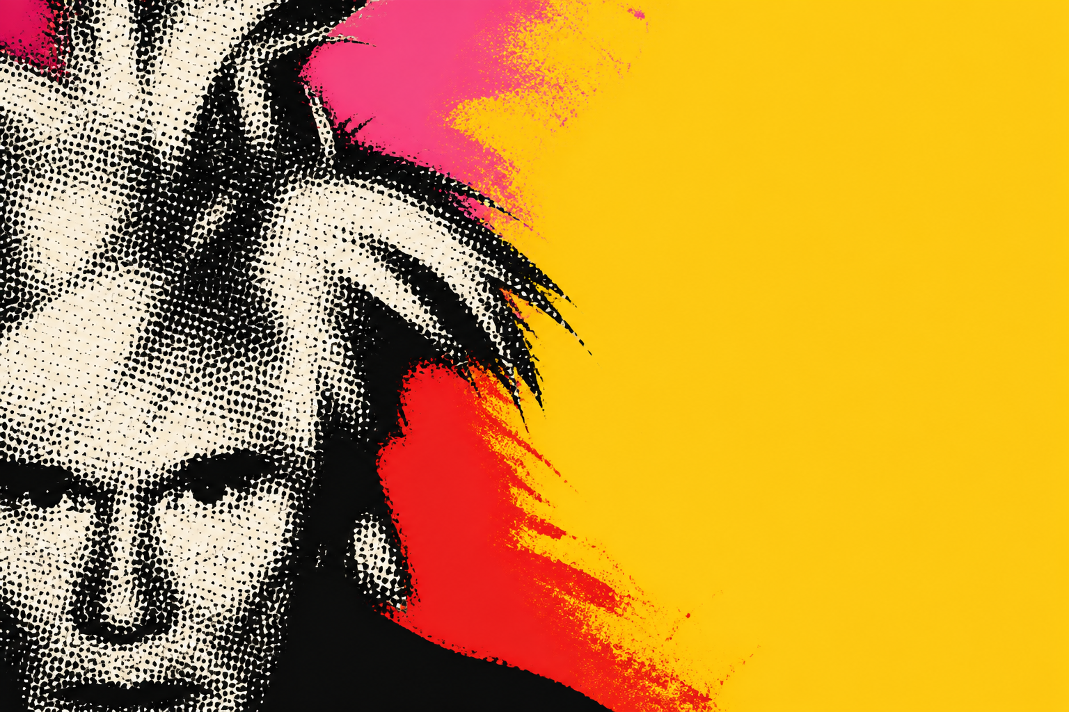 INUART sarı noktalı Andy Warhol portresi