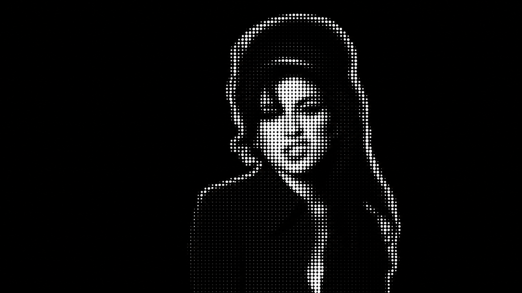Amy Winehouse noktasal ışık kutusu portresi
